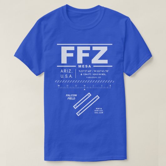 《鳥》ハヤブサフィールドエアポートFFZ Tシャツ (デザイン正面)