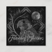 《鳥》ハヤブサフルムーンファルコリー スクエア名刺 (正面)