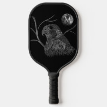 《鳥》ハヤブサフルムーンモノグラムブラック