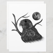 《鳥》ハヤブサフルムーンモノグラム (正面/裏面)