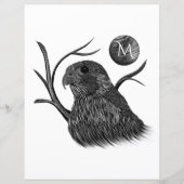 《鳥》ハヤブサフルムーンモノグラム (正面)