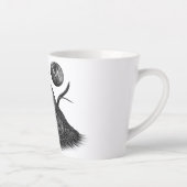 《鳥》ハヤブサフルムーンモノグラム カフェラテマグ (右)