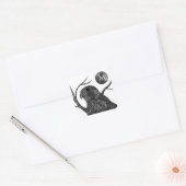 《鳥》ハヤブサフルムーンモノグラム スクエアシール (封筒)