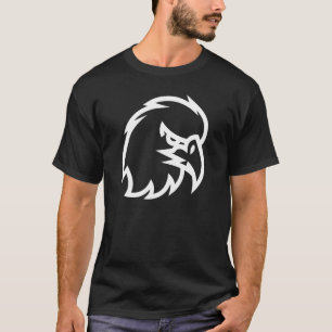 《鳥》ハヤブサホークイーグルバードヘッド動物男性へ女性K Tシャツ