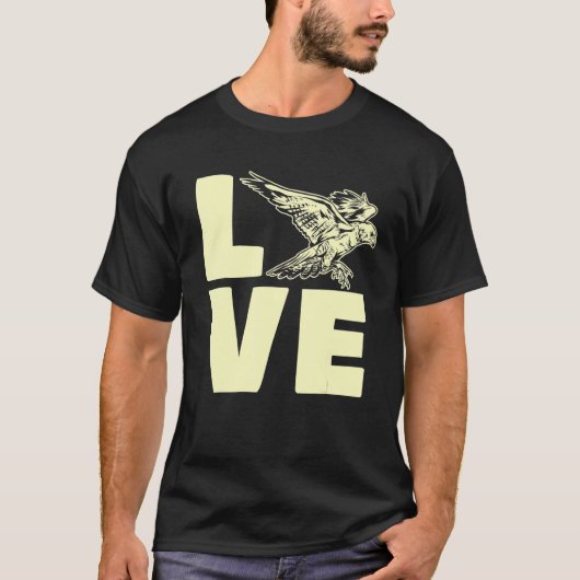 《鳥》ハヤブサラバーファルコリー Tシャツ (正面)