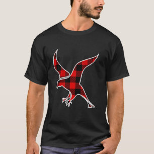 《鳥》ハヤブサレッドバッファロープレイドホークバード一致Pj Fam Tシャツ
