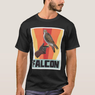 《鳥》ハヤブサレトロヴィンテージ鷹狩りタカとワシ Tシャツ