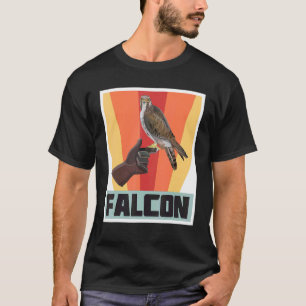 《鳥》ハヤブサレトロヴィンテージ鷹狩りタカとワシ Tシャツ