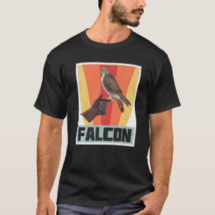 《鳥》ハヤブサレトロヴィンテージ鷹狩りホークアンドイーグル Tシャツ