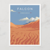 《鳥》ハヤブサヴェネズエラアートヴィンテージトラベルイラストレーション ポストカード (正面)