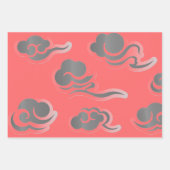 《鳥》ハヤブサ日本のウッドブロックプリント包装シート ラッピングペーパーシート (正面3)