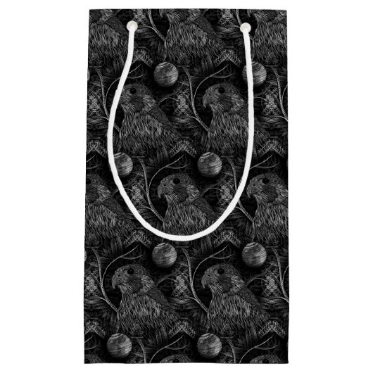 《鳥》ハヤブサ満月パターン スモールペーパーバッグ (正面)