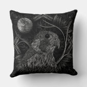 《鳥》ハヤブサ満月 クッション (裏面)