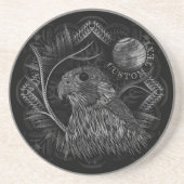 《鳥》ハヤブサ満月 コースター (正面)