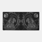 《鳥》ハヤブサ満月 デスクマット (正面)