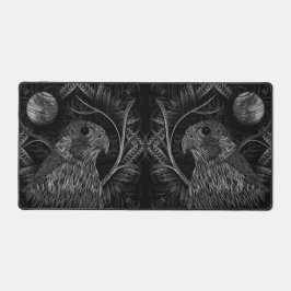 《鳥》ハヤブサ満月 デスクマット