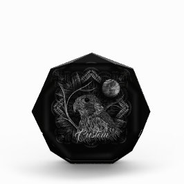 《鳥》ハヤブサ満月 フォトブロック