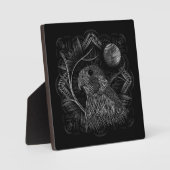 《鳥》ハヤブサ満月 フォトプラーク (正面)