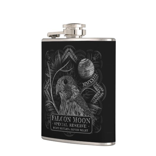 《鳥》ハヤブサ満月 フラスク (左)