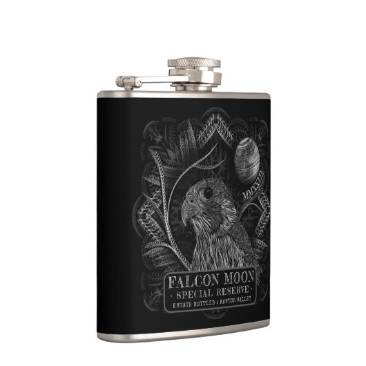 《鳥》ハヤブサ満月 フラスク (右)