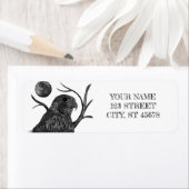 《鳥》ハヤブサ満月 ラベル (インサイチュ)