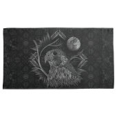 《鳥》ハヤブサ満月 枕カバー (正面右)