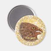 《鳥》ハヤブサ磁石 マグネット (正面/裏面)