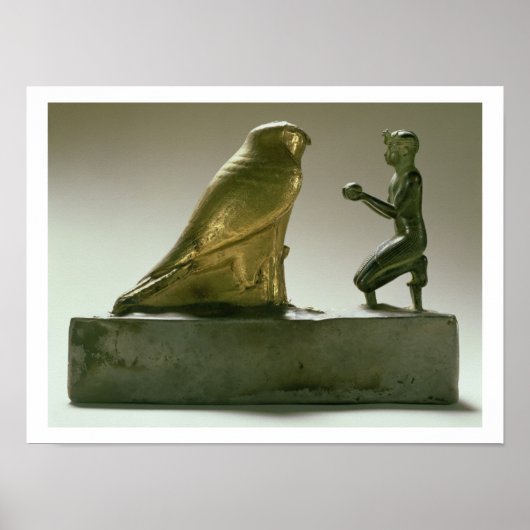 《鳥》ハヤブサ神を崇拝するタハルカ王の像 ポスター (正面)