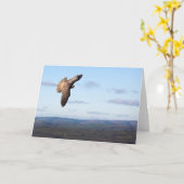 《鳥》ハヤブサ飛行 カード (黄色い花)