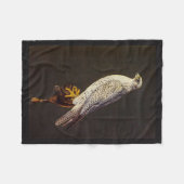 《鳥》ハヤブサ16世紀 フリースブランケット (正面(横))