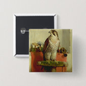 《鳥》ハヤブサ1837年 缶バッジ (正面&裏面)