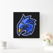 《鳥》ハヤブサ スクエア壁時計 (ホーム)