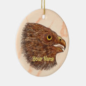 《鳥》ハヤブサ セラミックオーナメント (右)