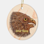 《鳥》ハヤブサ セラミックオーナメント (左)