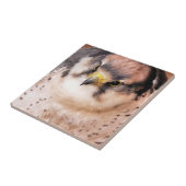 《鳥》ハヤブサ タイル (側面)