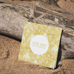 《鳥》ハヤブサ&バラシッエレガントク図解入りの、写真付きのガーリー 割引カード