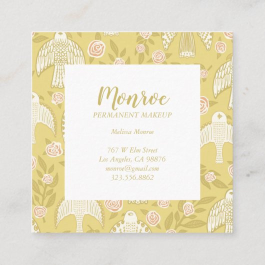 《鳥》ハヤブサ&バラシッエレガントク図解入りの、写真付きのガーリー 割引カード (裏面)