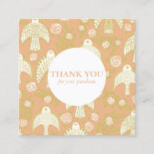 《鳥》ハヤブサ&バラシックエレガントオーダーサンキュー スクエア名刺 (正面)