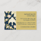 《鳥》ハヤブサ&バラシッユニーククモダン公証人公共 名刺 (裏面)