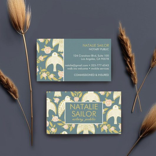 《鳥》ハヤブサ&バラシッユニーククモダン公証人公共 名刺