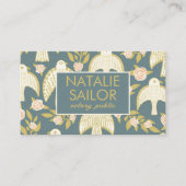 《鳥》ハヤブサ&バラシッユニーククモダン公証人公共 名刺 (正面)