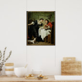 《鳥》ハヤブサ、フォンテーヌの寓話 ポスター (キッチン)