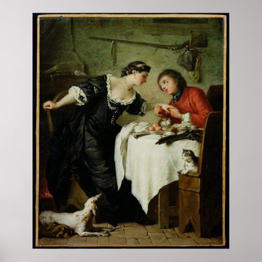 《鳥》ハヤブサ、フォンテーヌの寓話 ポスター (正面)