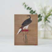 《鳥》ハヤブサ- 16世紀朝鮮絵巻 ポストカード (スタンド正面)