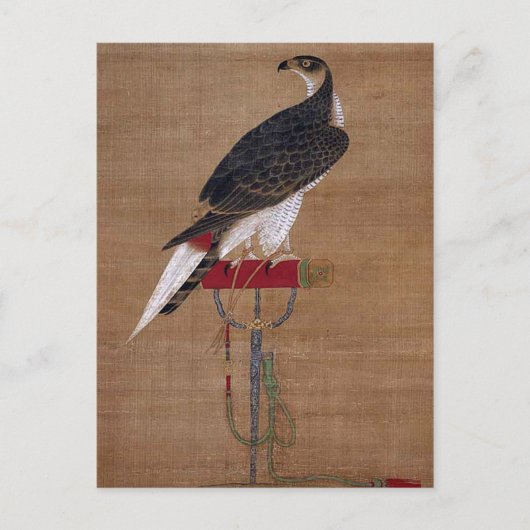 《鳥》ハヤブサ- 16世紀朝鮮絵巻 ポストカード (正面)