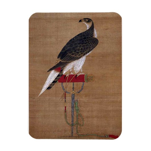 《鳥》ハヤブサ- 16世紀朝鮮絵巻 マグネット (縦)