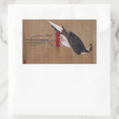 《鳥》ハヤブサ- 16世紀朝鮮絵巻 長方形シール (バッグ)