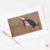 《鳥》ハヤブサ- 16世紀朝鮮絵巻 長方形シール (封筒)