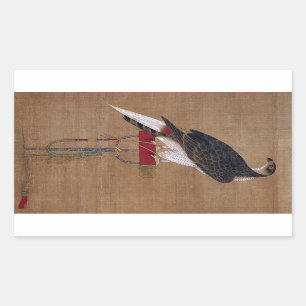 《鳥》ハヤブサ- 16世紀朝鮮絵巻 長方形シール