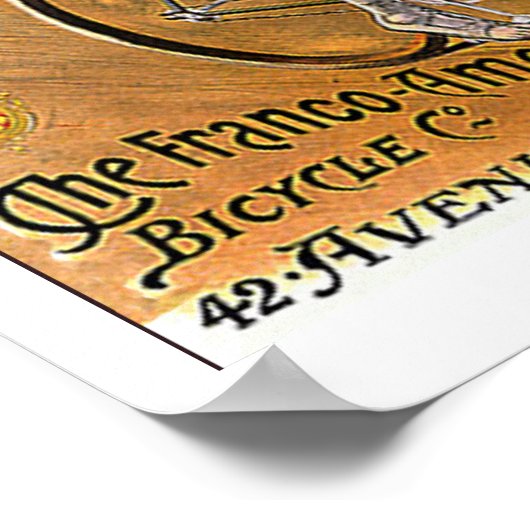 《鳥》ハヤブサBicycle-c1890 ポスター (角)